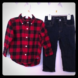Boy Matching LongSleeveShirt w/Jeans 2T